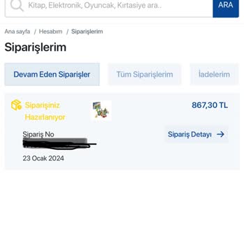 D&R Online Geciken Siparişler