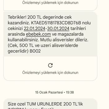 Ebebek'ten Yaptığım Alışveriş