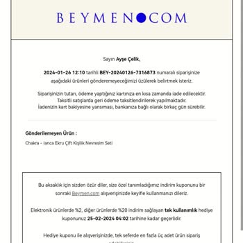 Chakra Beymen Ürün Karmaşası: Yanlış Ve Eksik Teslimat