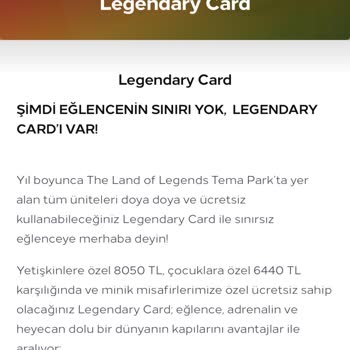 The Land Of Legends Eğlence Parkı Bilet Fiyat Farklılığı Şaşkınlığı
