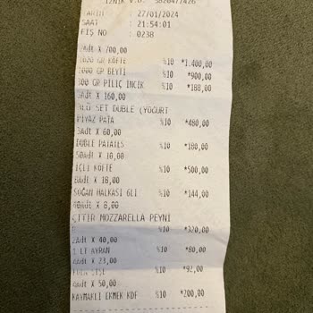 Köfteci Yusuf Şişirilmiş Hesap Geldi