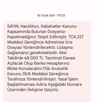 HINTELHB (SMS) Hintelhb (SMS) Şikayet Tehdit