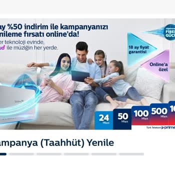 Türk Telekom Online İşlemlerde Kampanya Yenileme Hata Veriyor