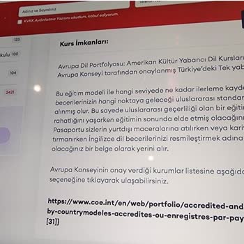 İngiliz Kültür Yabancı Dil Kursları İngiliz Kültür Ümraniye Şubesi Belge