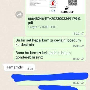Karaca Dan Aldığım Ürün MNG Kargo Atlas Şubesi Tarafından Kaybedildi.
