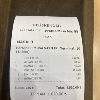 HD İskender Restaurant Fiyat-Performans Hayal Kırıklığı