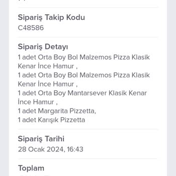 Domino's Pizza 1 Saate Ve Yanlış Gelen Sipariş
