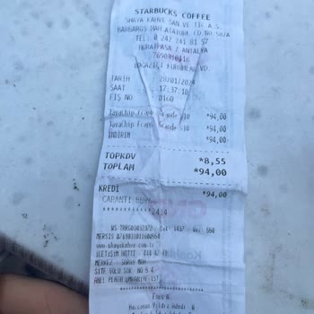 Starbucks Ürünün İçeriği Eksik Ve Personeller Çok Kaba