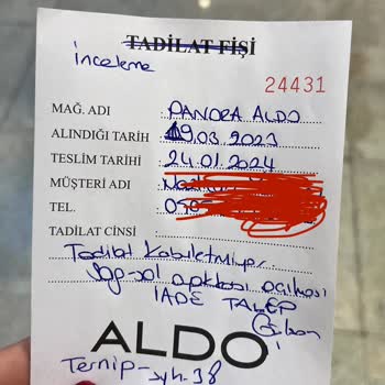 Aldo Shoes Hakiki Deri Botun Kısa Sürede Yıpranması Üzerine Şikayet