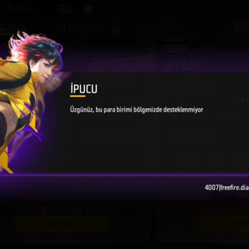 Garena Free Fire Elmas Yükleme Hatası