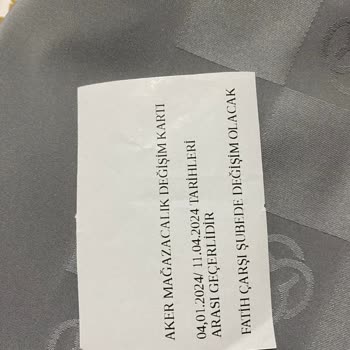 Aker Mağazacılık Aker Değişim Tarihi Hatası Fatih Çarşı Şubesi