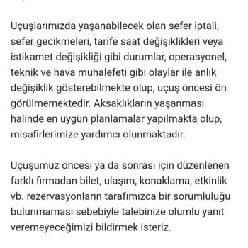 Pegasus Hava Yolları Şirketine Şikayetim Var