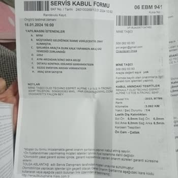 Renault Sıfır Araç Beyin Arızası