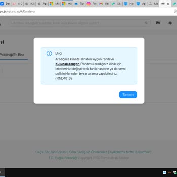 Sağlık Bakanlığı Online Randevu Alamama Sorunu
