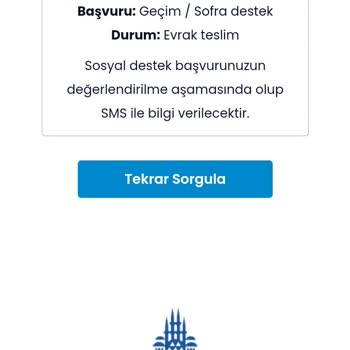 İBB - İstanbul Büyükşehir Belediyesi Geçim/Sofra Destek Yardım Başvurusu