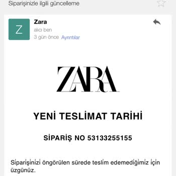 Zara Müşteri Memnuniyetsizliği Dikkatsizlik