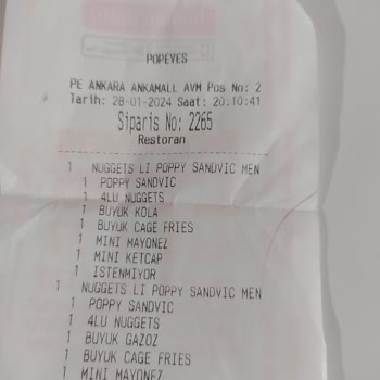 Popeyes Kötü Hizmetleri Ve Personelin Davranış Bozukluğu