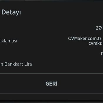 CV Maker İade Politikasızlığı