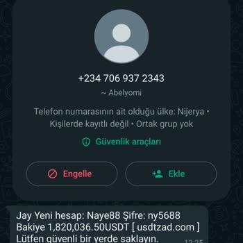 WhatsApp Yabancı Numara