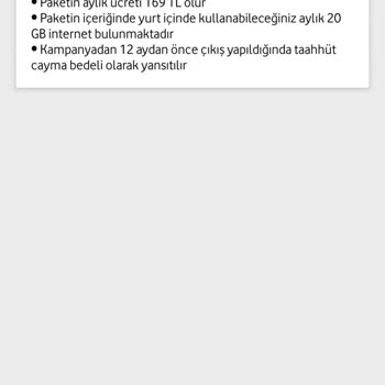 Vodafone Faturama Eklenen İstenmeyen Paket Sorunu
