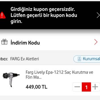 Vodafone Her Şey Yanımda Geçersiz Vodafone Kupon Kodları