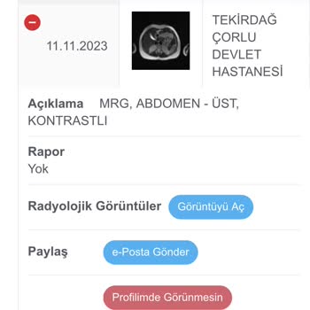 E-Nabız İlaçlı MR Rapor Çıkmaması!