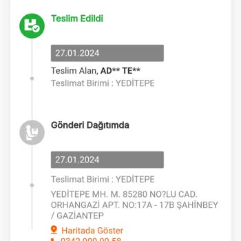 Adil Işık İnternet Siparişim Başka Birine Teslim Edilmiş Gözüküyor