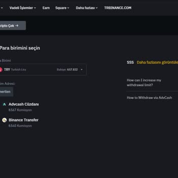 Binance Para Çekim, Gönderim Ve Yatırım Sorunu.