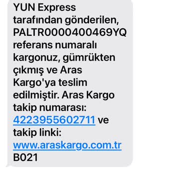 Aras Kargo Adres Hatası Bildirimi