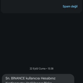 Binance Hesabınız Kısıtlandı Mesajı