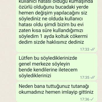 Kelebek Mobilya'da Koltuk Sorunu