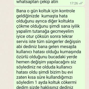 Kelebek Mobilya'da Koltuk Sorunu