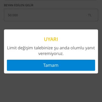 Denizbank Limit Artışı Yapmak İstemeyen Banka!