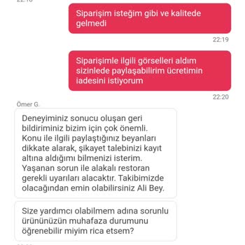 Yemek Sepeti Şikayetime Gerekli Hassasiyeti Sağlamadı