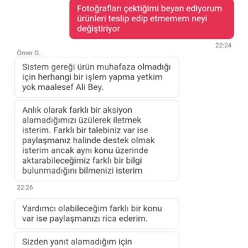 Yemek Sepeti Şikayetime Gerekli Hassasiyeti Sağlamadı