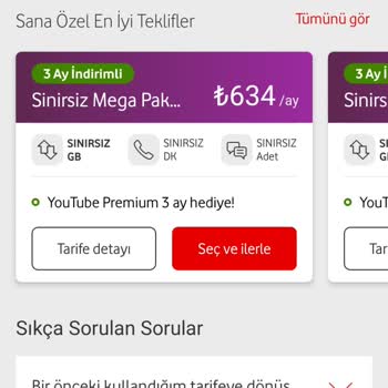 Vodafone Uygun Tarife Değişikliği Yapamıyorum