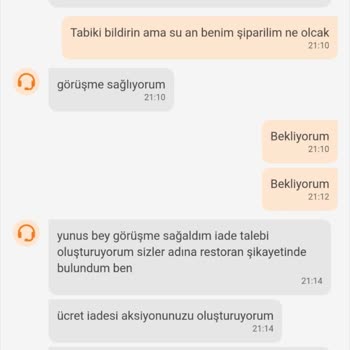 Konya Cajun Corner Trendyol Yemek Siparişi Ücret Düşük Bulup Getirmedi