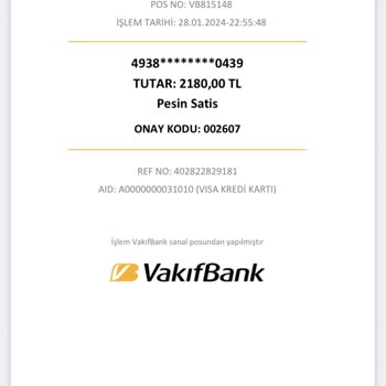 VakıfBank Kredi Kartımdan İzinsiz İşlem