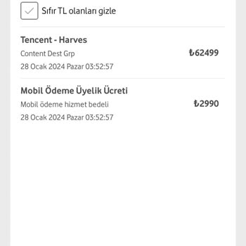 Vodafone Mobil Ödeme Haksız Ve Onaysız Kendi Kendine Para Çekiyor