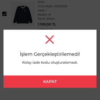 SuperStep Kargo İadesi Yapmıyor