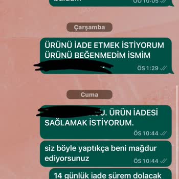 Nazliye İade Değişim Yapmayacaksanız Başta Belirtin
