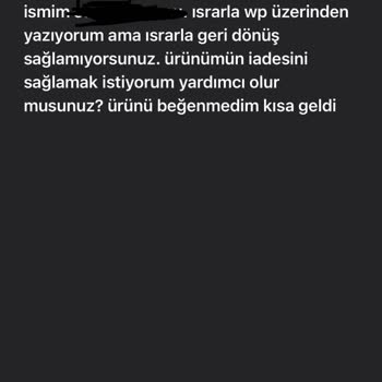 Nazliye İade Değişim Yapmayacaksanız Başta Belirtin