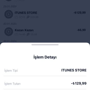 Turkcell Hattımla Haberim Olmadan İtunes'dan 130 TL Para Çekilmiş