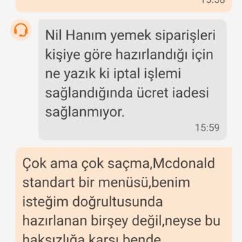 Trendyol Yemek' Ten Şikayetçiyim...