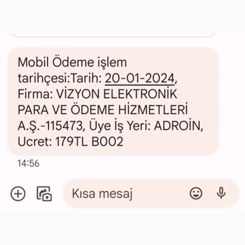 Vizyon Elektronik Para Ücret İadesi Talebi