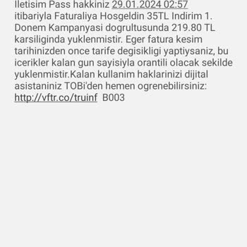 Vodafone' Un Direkt Faturalı Red Tarifeye Geçirmesi Mağdurum