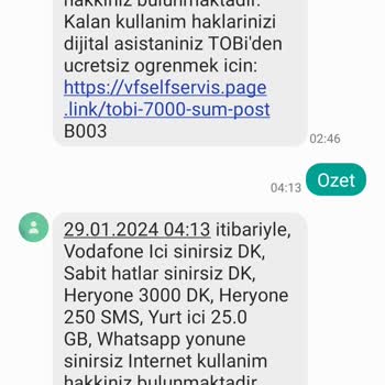 Vodafone' Un Direkt Faturalı Red Tarifeye Geçirmesi Mağdurum