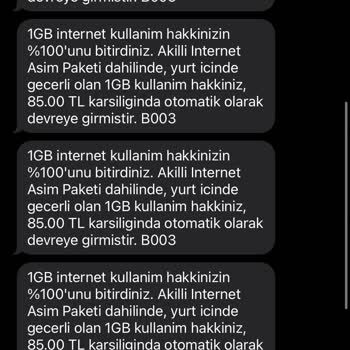 Vodafone İnternet Paketi Aşımı Ve Mağduriyet.