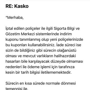 TMT Sigorta Tmt Kasko İptal Edildi