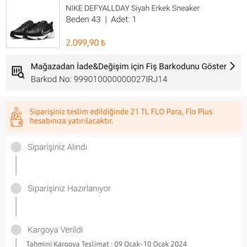 FLO Ayakkabı FLO Para İadesi Yapmıyor